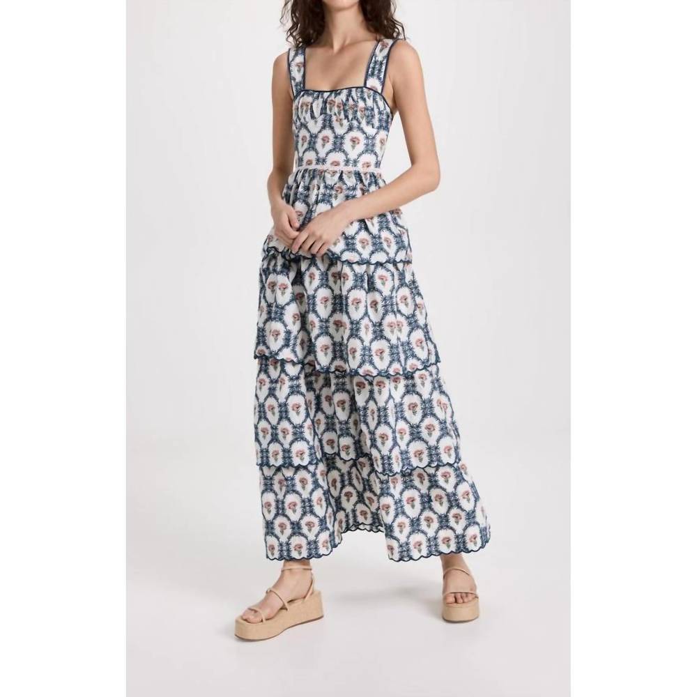 NEW LUG VON SIGA karmen dress in rose in blue